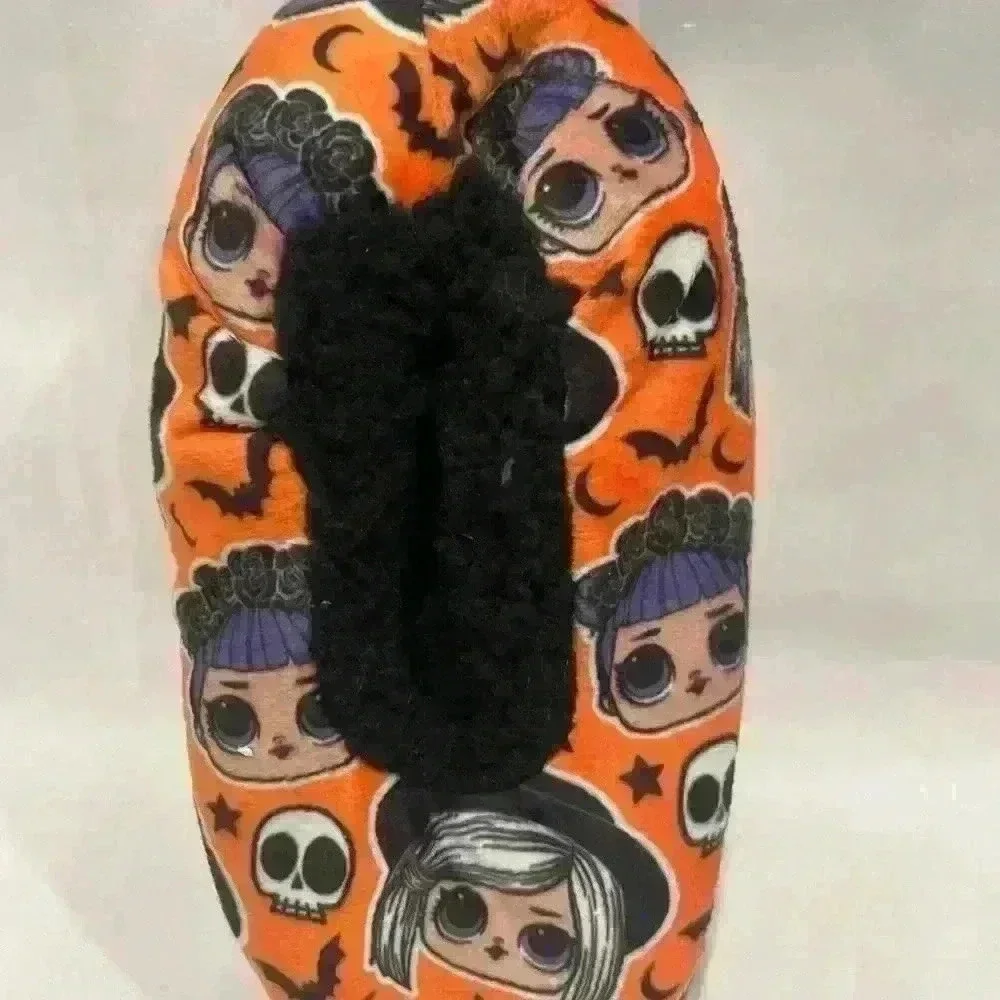 L.O.L Surprise 💀Halloween Slipper Socks with Grippers shoe size s/m 8-13 kids